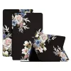 Housse Oppo Pad SE Fleurs Romantiques sur Fond Noir