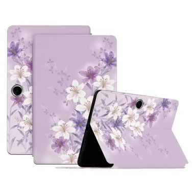 Housse Oppo Pad SE Fleurs de Lys Violettes