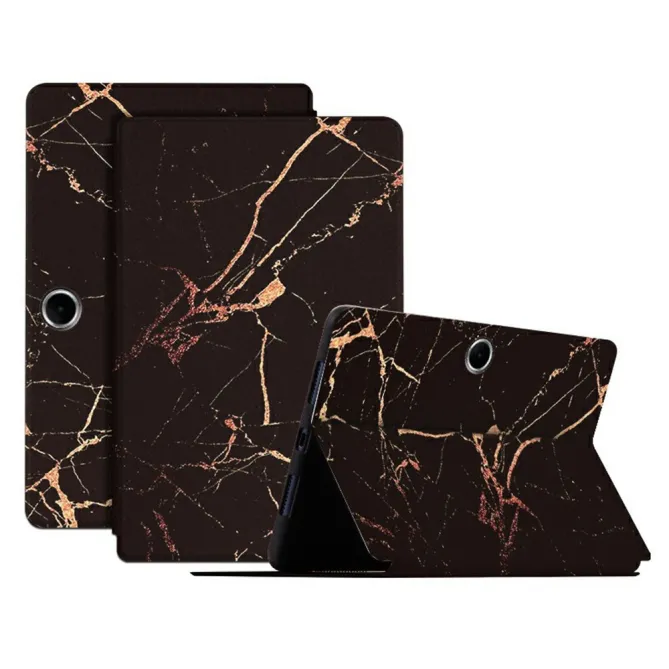 Housse Oppo Pad SE Texture Marbre Noir et Veines