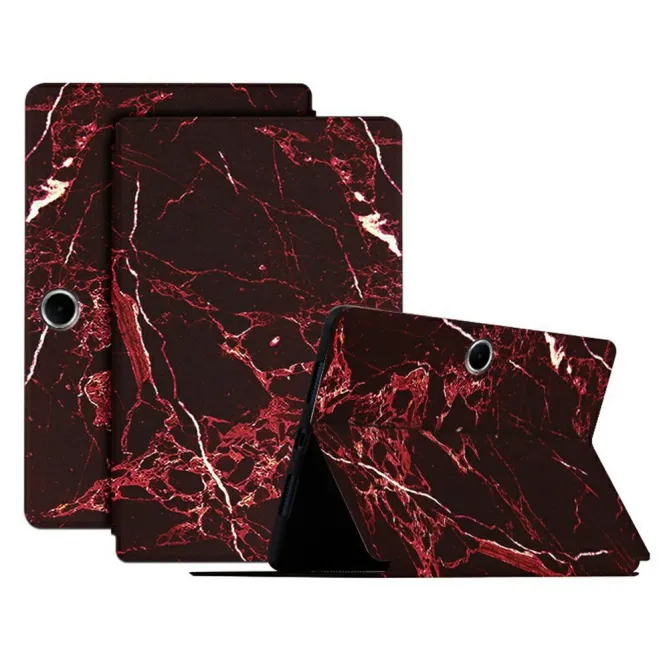 Housse Oppo Pad SE Texture Marbre Rouge Profond