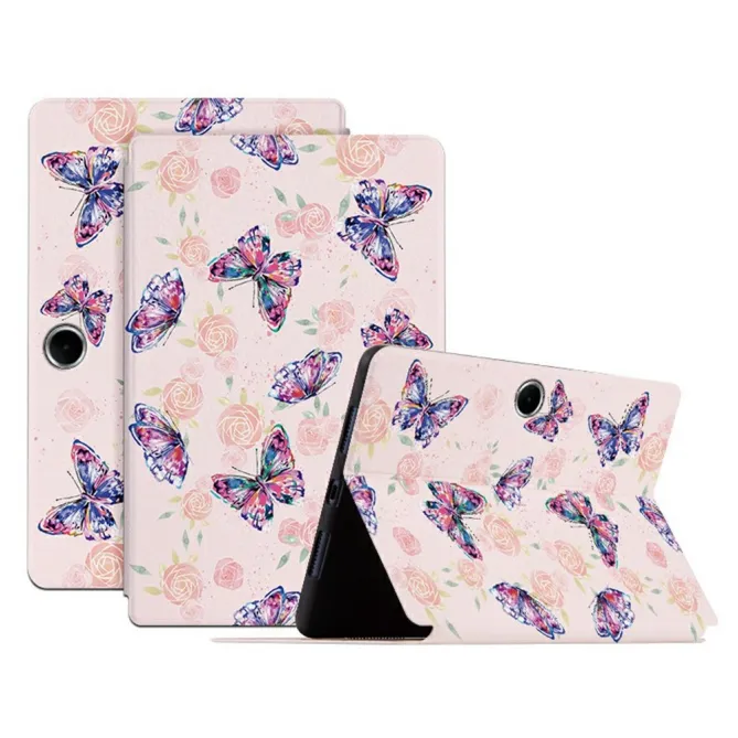 Housse Oppo Pad SE Papillons Graphiques et Roses