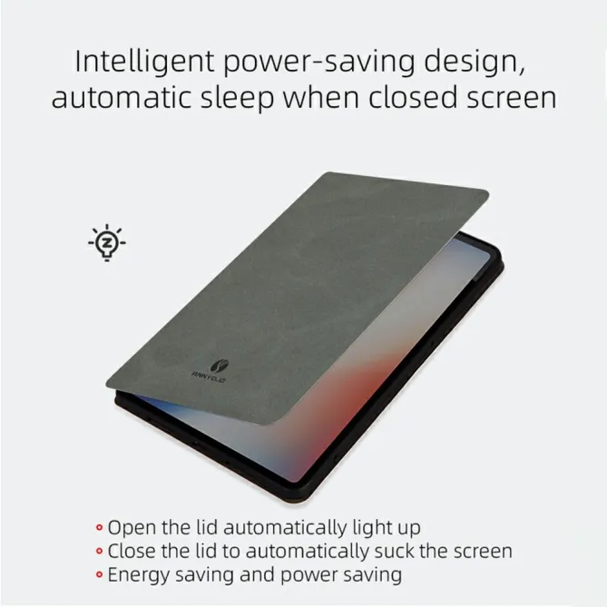 Housse Oppo Pad SE ANNYOJS Texture Suède avec Support Intégré