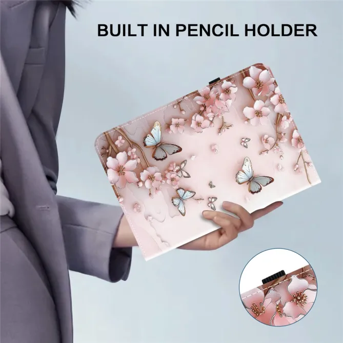 Housse OnePlus Pad Lite / Oppo Pad SE Papillons Roses