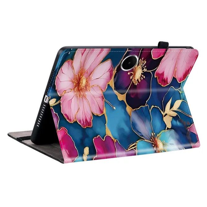 Housse OnePlus Pad Lite / Oppo Pad SE Florale Dorée