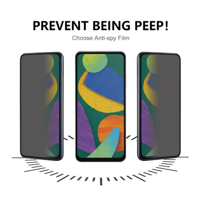 Protection d'écran Samsung Galaxy A27 verre trempé et filtre de confidentialité