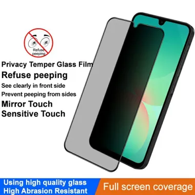 Verre Trempé Anti-Espion Samsung Galaxy A27 Contour Noir