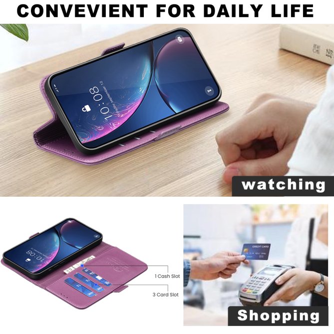 Etui Samsung Galaxy A27 Léopold Folio Porte-cartes BINFEN