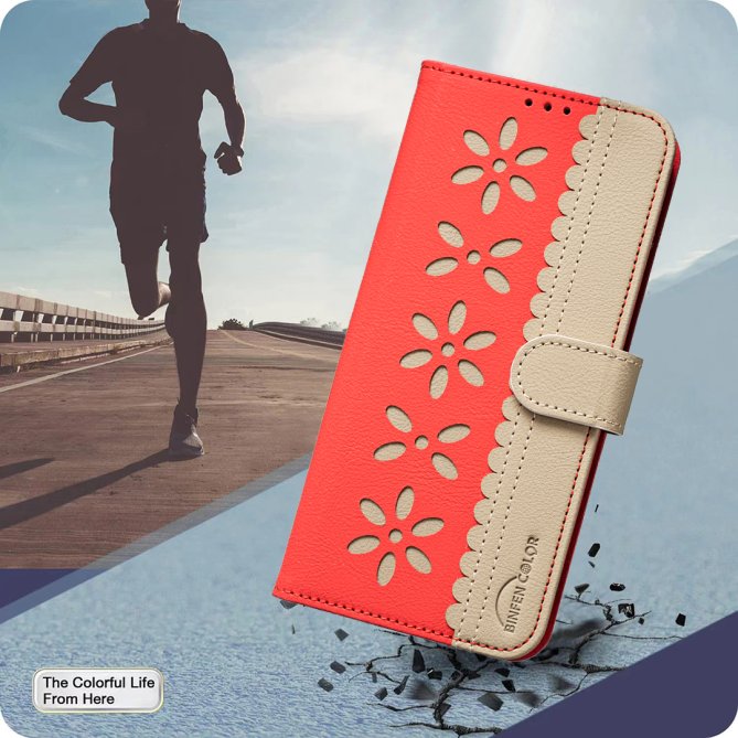 Etui Samsung Galaxy A27 Ophélie Motif Floral Ajouré Anti-RFID BINFEN