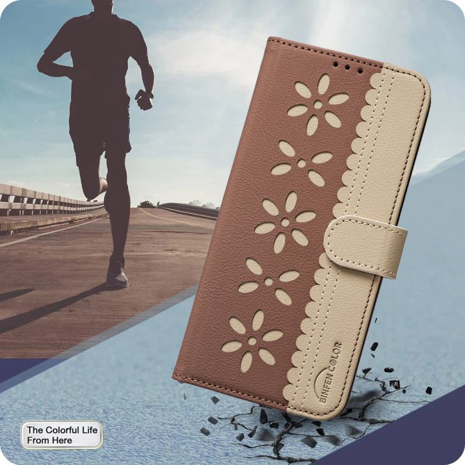 Etui Samsung Galaxy A27 Ophélie Motif Floral Ajouré Anti-RFID BINFEN