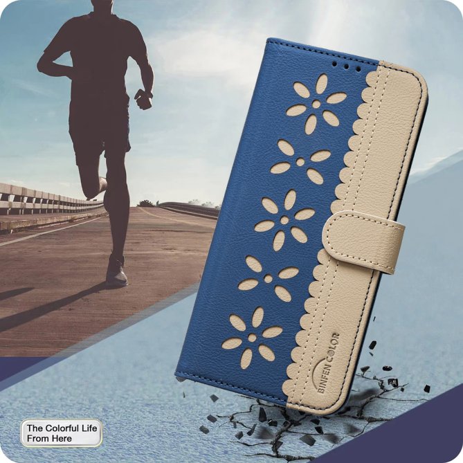 Etui Samsung Galaxy A27 Ophélie Motif Floral Ajouré Anti-RFID BINFEN