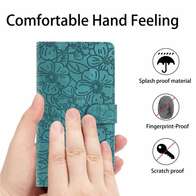 Etui Samsung Galaxy A27 Héloïse Fleurs de Cerisier Gravées avec Dragonne