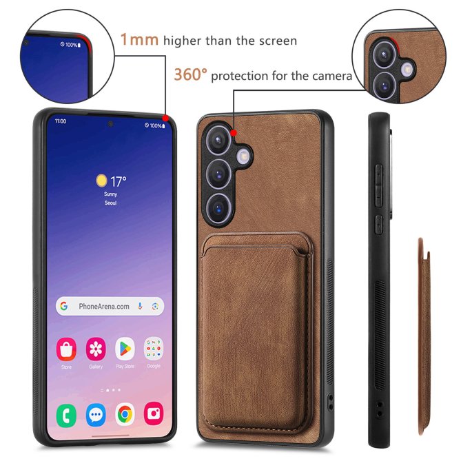 Étui Samsung Galaxy A27 Cuir MagSafe Porte-Carte Détachable