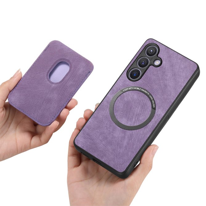 Étui Samsung Galaxy A27 Cuir MagSafe Porte-Carte Détachable