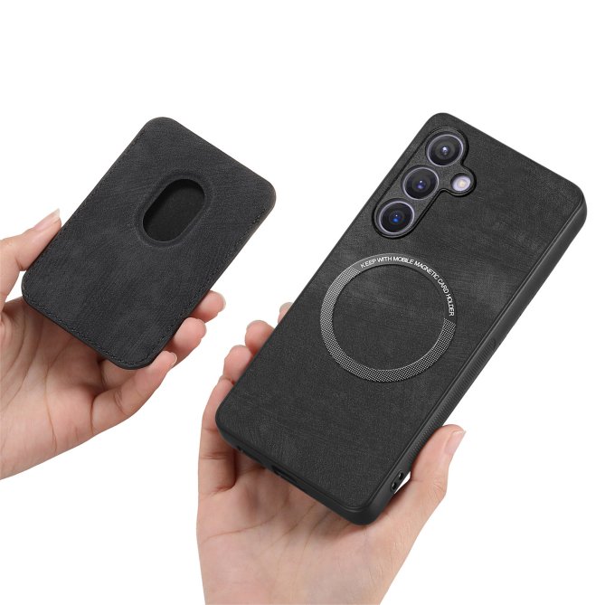 Étui Samsung Galaxy A27 Cuir MagSafe Porte-Carte Détachable