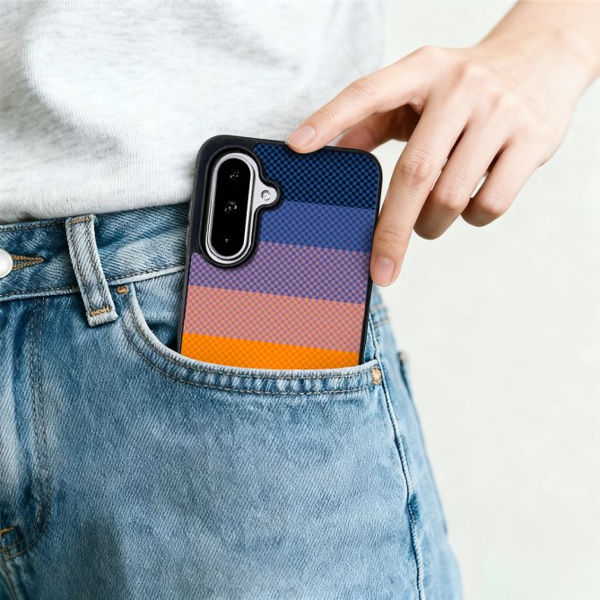 Coque Samsung Galaxy A27 EYCASE Kevlar Acrylique UV Magnétique