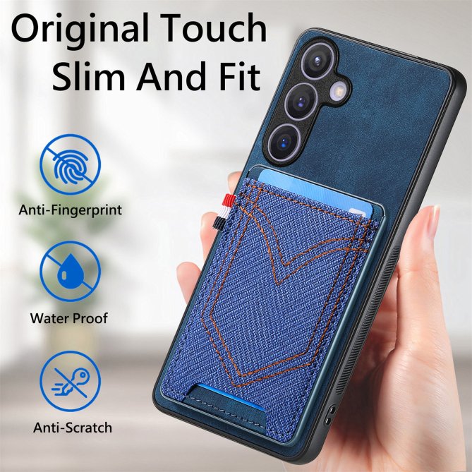 Coque Samsung Galaxy A27 effet jean rétro texturé
