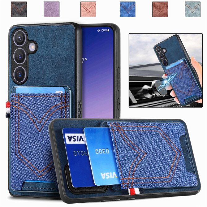 Coque Samsung Galaxy A27 effet jean rétro texturé