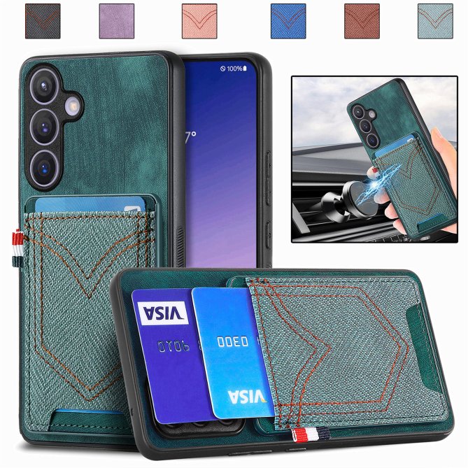 Coque Samsung Galaxy A27 effet jean rétro texturé