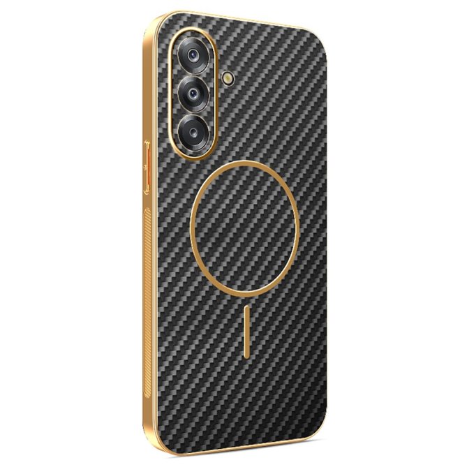 Coque Samsung Galaxy A27 carbone électroplaquée TPU