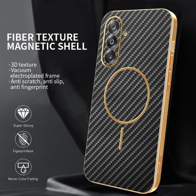 Coque Samsung Galaxy A27 carbone électroplaquée TPU