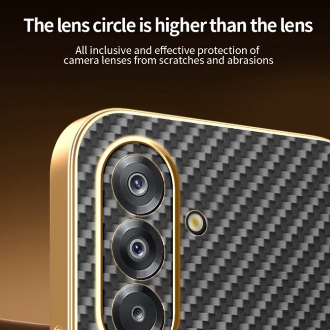 Coque Samsung Galaxy A27 carbone électroplaquée TPU