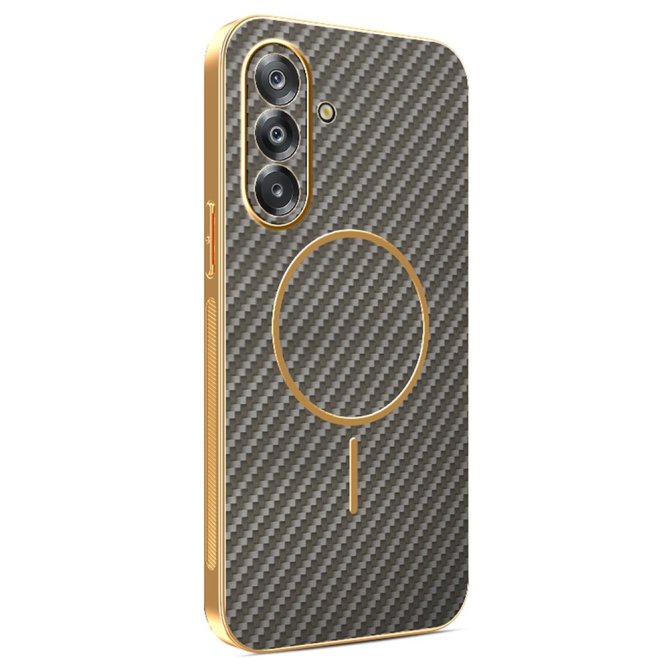 Coque Samsung Galaxy A27 carbone électroplaquée TPU