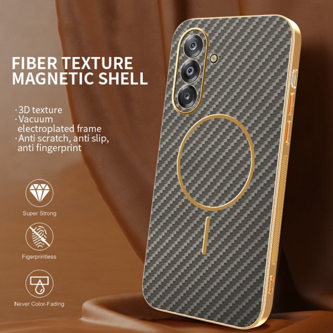 Coque Samsung Galaxy A27 carbone électroplaquée TPU