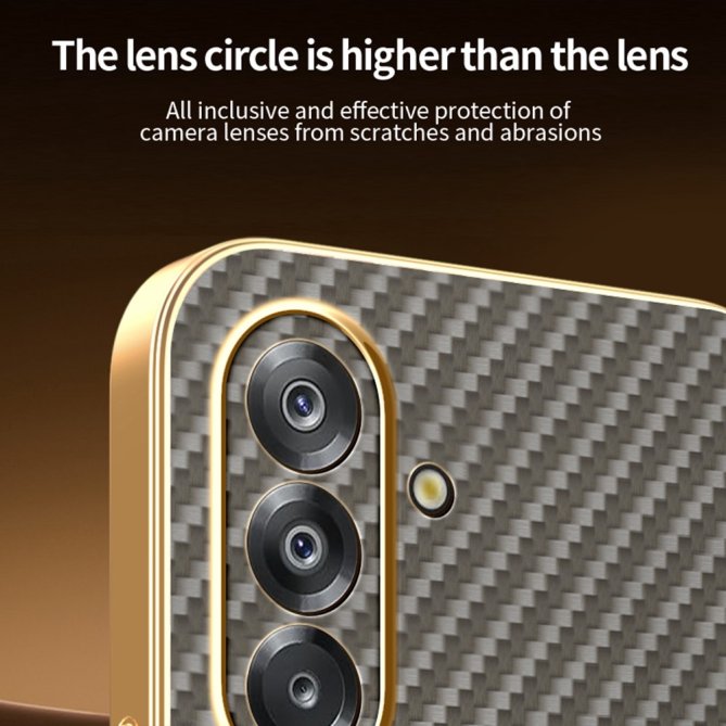 Coque Samsung Galaxy A27 carbone électroplaquée TPU