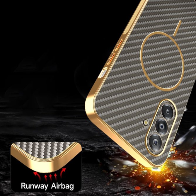 Coque Samsung Galaxy A27 carbone électroplaquée TPU