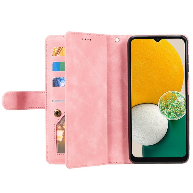 Housse Samsung Galaxy A27 portefeuille 9 cartes zippée dragonne