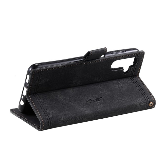 Housse Samsung Galaxy A27 cuir litchi anti-RFID compatible sans fil