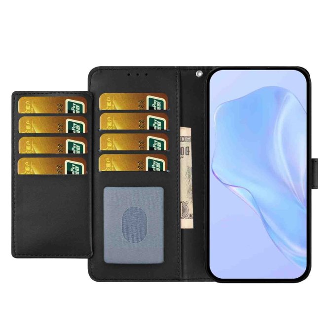 Housse Samsung Galaxy A27 wallet multi-cartes dragonne sobre