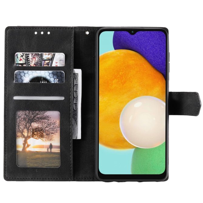 Housse Samsung Galaxy A27 couture bicolore splicing dragonne