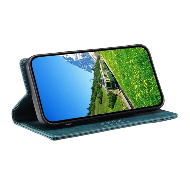 Housse Samsung Galaxy A27 RFID grain litchi wallet