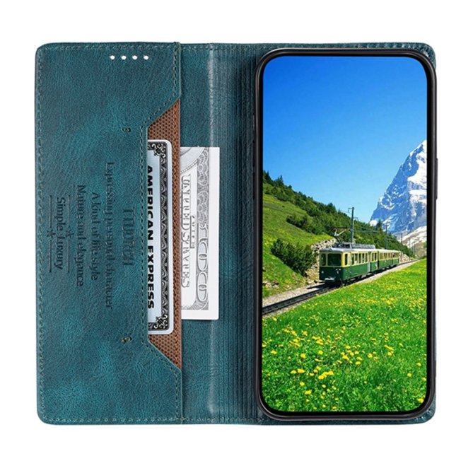 Housse Samsung Galaxy A27 RFID grain litchi wallet