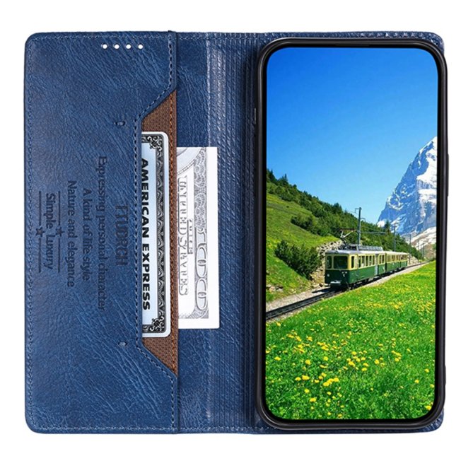 Housse Samsung Galaxy A27 RFID grain litchi wallet