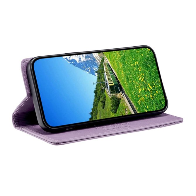 Housse Samsung Galaxy A27 RFID grain litchi wallet