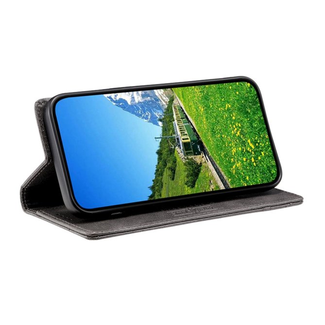 Housse Samsung Galaxy A27 RFID grain litchi wallet