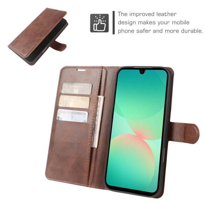 Housse Samsung Galaxy A27 flip wallet texture veau béquille