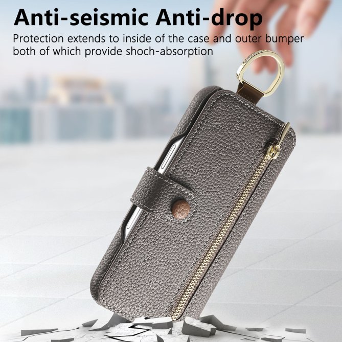 Housse Samsung Galaxy A27 RFID zippée wallet PU premium