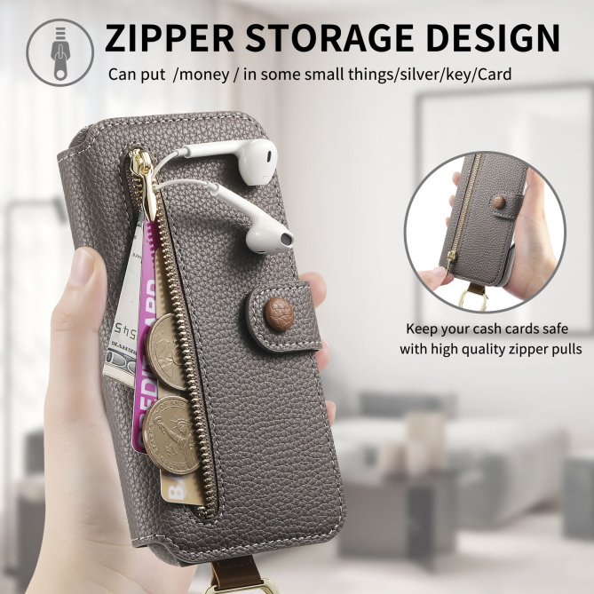 Housse Samsung Galaxy A27 RFID zippée wallet PU premium