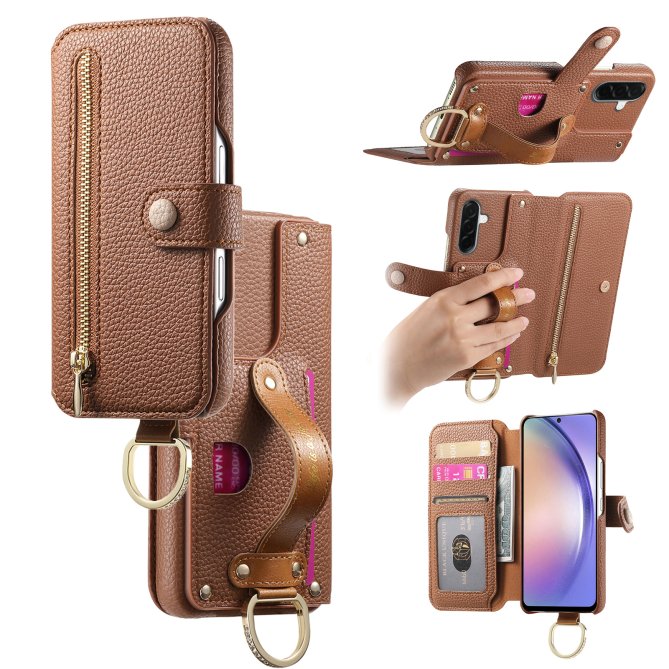 Housse Samsung Galaxy A27 RFID zippée wallet PU premium