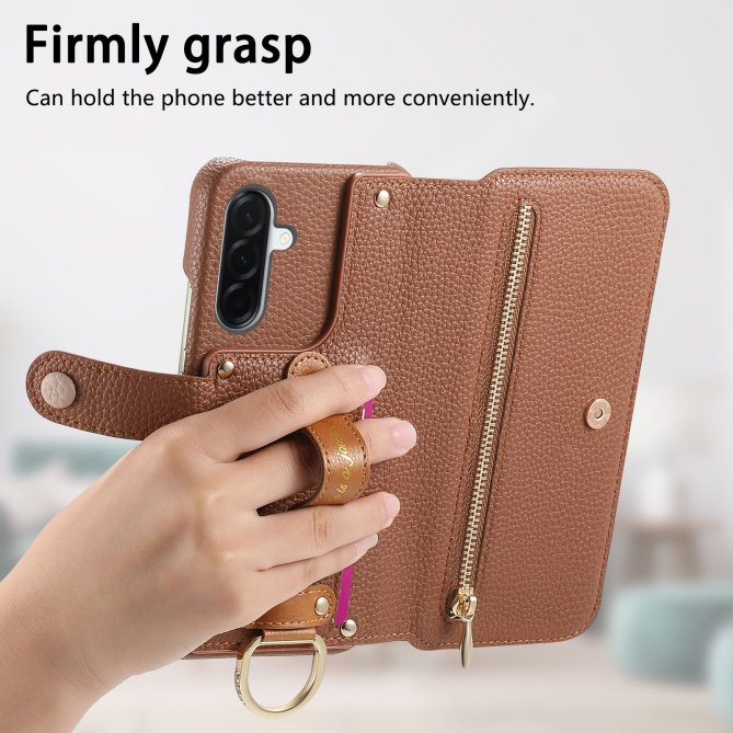 Housse Samsung Galaxy A27 RFID zippée wallet PU premium