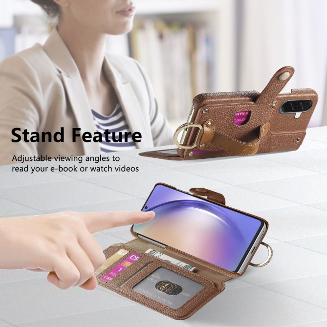 Housse Samsung Galaxy A27 RFID zippée wallet PU premium