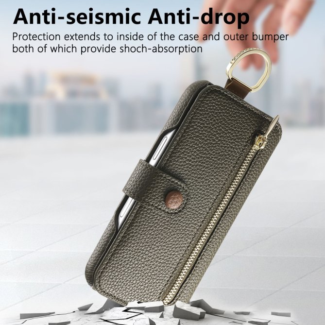 Housse Samsung Galaxy A27 RFID zippée wallet PU premium