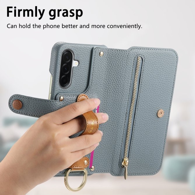 Housse Samsung Galaxy A27 RFID zippée wallet PU premium