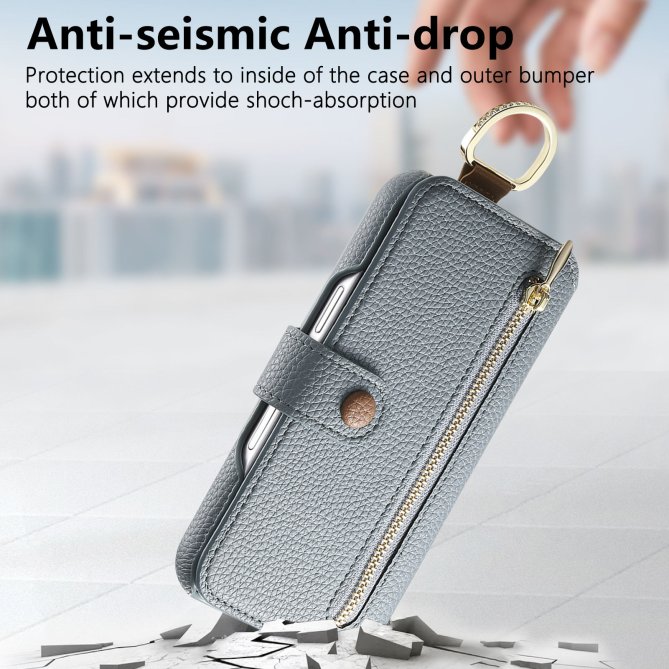 Housse Samsung Galaxy A27 RFID zippée wallet PU premium