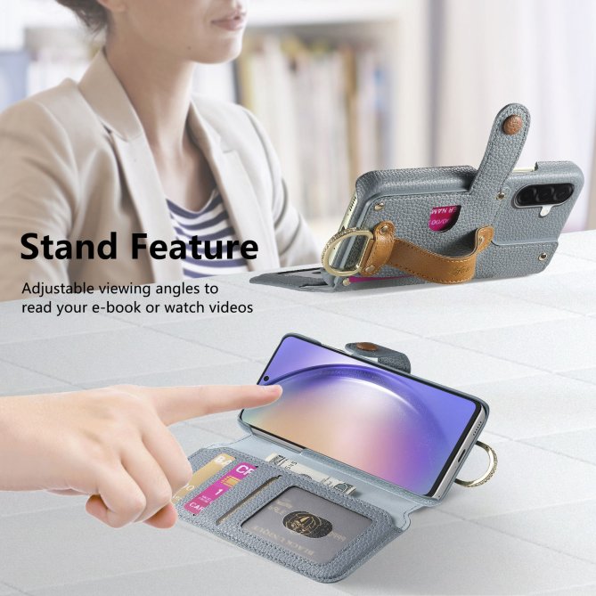 Housse Samsung Galaxy A27 RFID zippée wallet PU premium