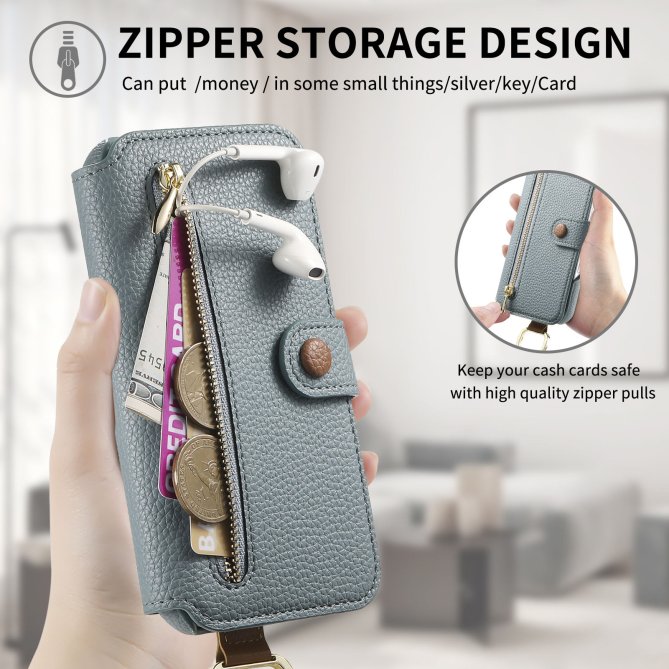 Housse Samsung Galaxy A27 RFID zippée wallet PU premium