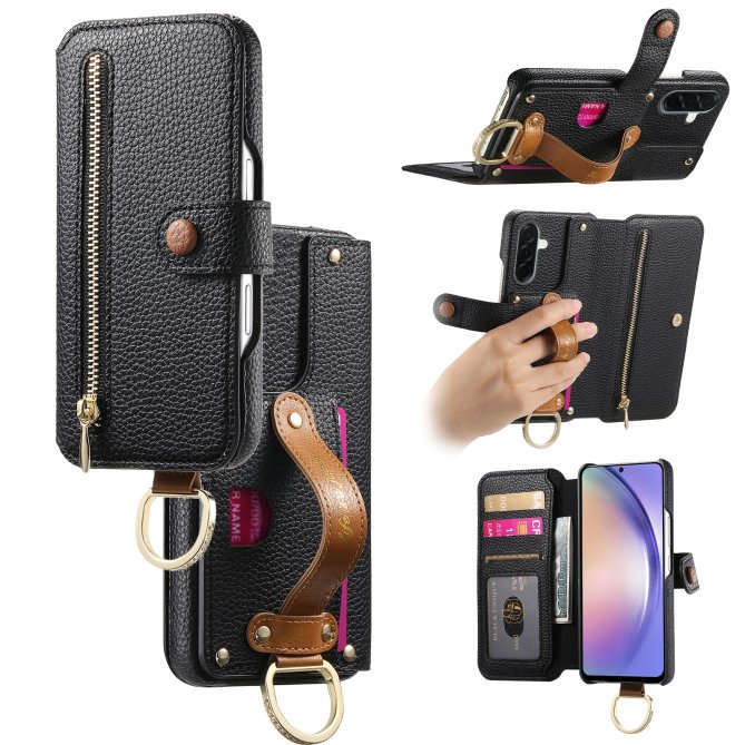 Housse Samsung Galaxy A27 RFID zippée wallet PU premium